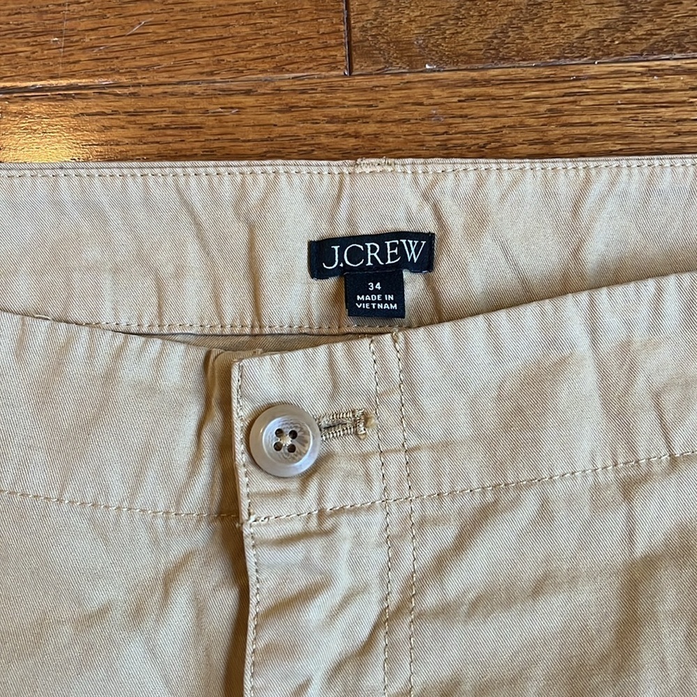 J.Crew | 2023 Sailor Heritage Relaxed Chino Tan Wide Leg Pant Plus Size 34/18 - Picture 7 of 10